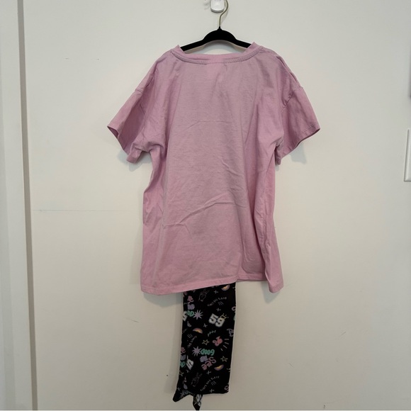 Kids Barbie Pink and Black Kids Pajamas Set size 10/12 - Picture 2 of 3